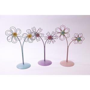 Metal Flowers, Jewelry Holder, Lot, Display, Colorful, Figurines ~ 251228-WH 705